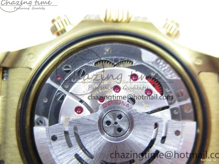 0109 Daytona 116589RBOW YG Rainbow Crystal BLF Best Edition Black Dial on YG Bracelet A SmoothTexture 3175